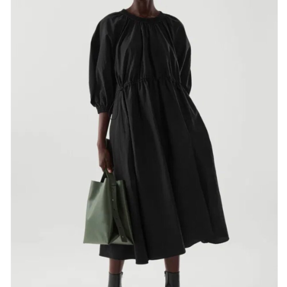 ** ISO/DO NOT BUY ** COS Volume Sleeve Midi Dress with Adjustable Waist